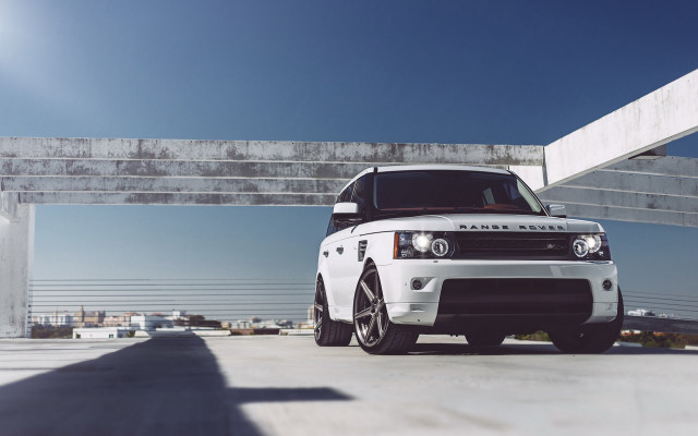 White range rover bridge blue free wallpaper for desktop - medium preview image
