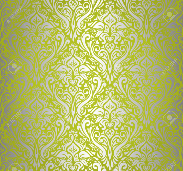 Green white floral swirls leaves free wallpaper for tablet - medium preview image
