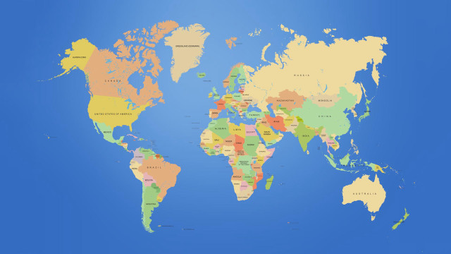 World map cities jigsaw bird free wallpaper for desktop - medium preview image