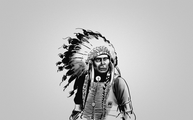 Native american headdress illustration comic free wallpaper for desktop - medium preview image