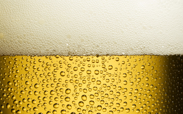 Beer water drops 3d render free wallpaper for desktop - medium preview image