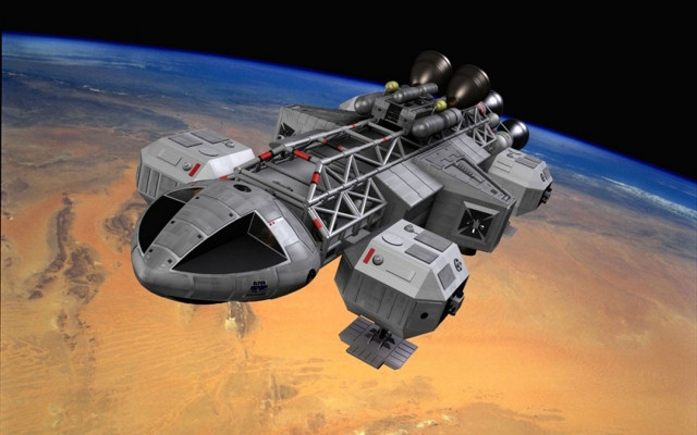 Space station red sky earth free wallpaper for desktop - medium preview image