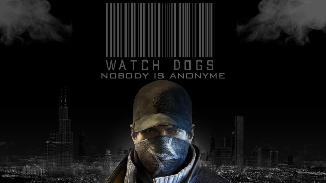 Man mask barcode jacket cityscape free wallpaper for desktop - medium preview image