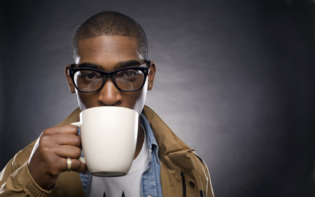 Afrofuturism man glasses coffee mug free wallpaper for desktop - medium preview image