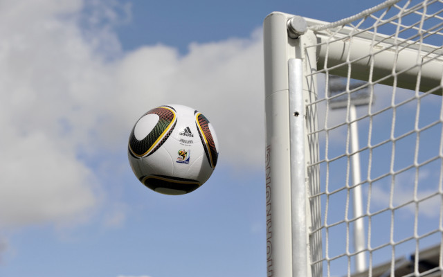 Soccer ball air goalpost net free wallpaper for desktop - medium preview image