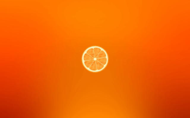 Orange slice minimalist 3d render #2 free wallpaper for desktop - medium preview image