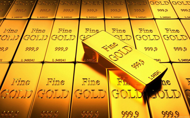 Gold bars fine gold pile free wallpaper for desktop - medium preview image