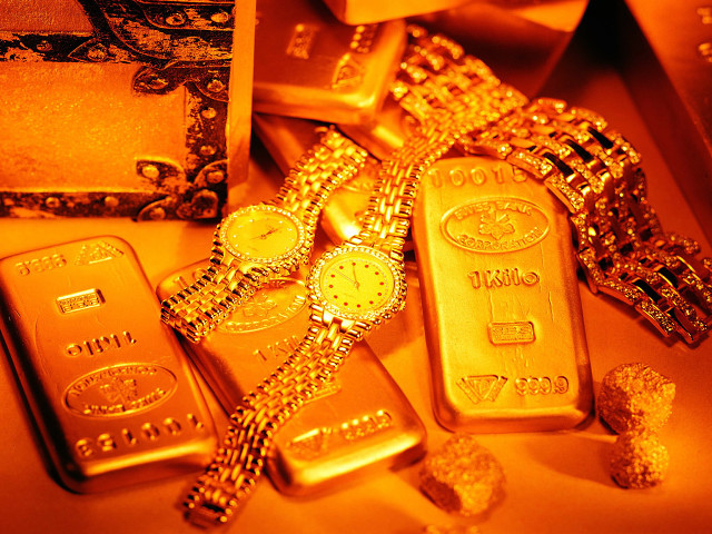 Gold bars jewelry table red free wallpaper for desktop - medium preview image