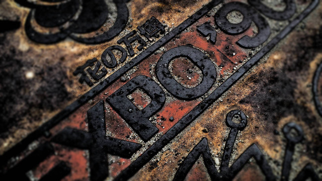 Rusted metal sign constantine andreou free wallpaper for desktop - medium preview image