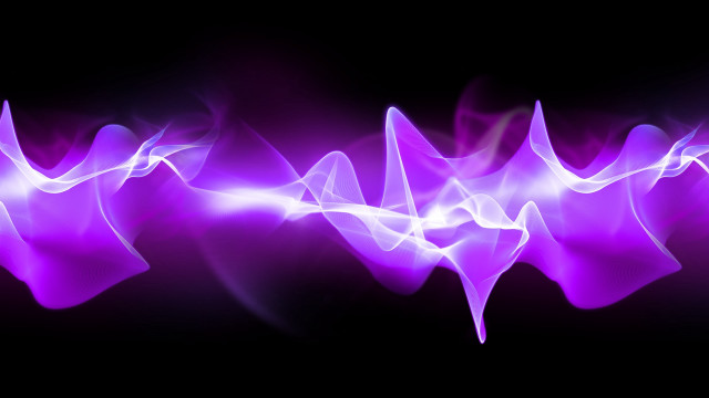 Purple wave hologram energy lightning free wallpaper for desktop - medium preview image