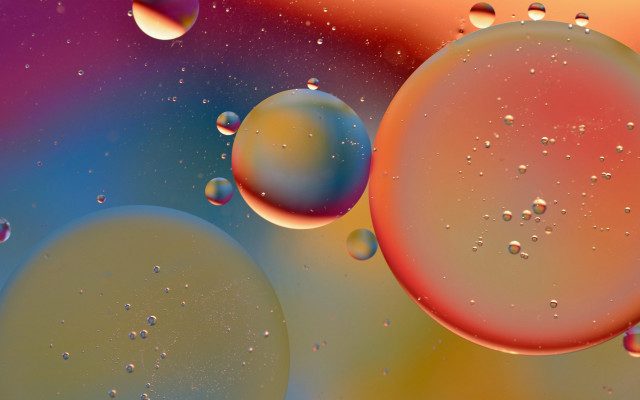 Bubbles liquid water colorful holography free wallpaper for desktop - medium preview image