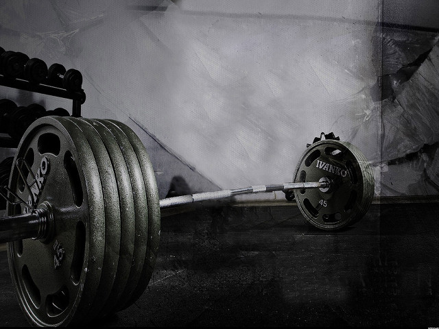 Barbell weight plate gym black free wallpaper for desktop - medium preview image