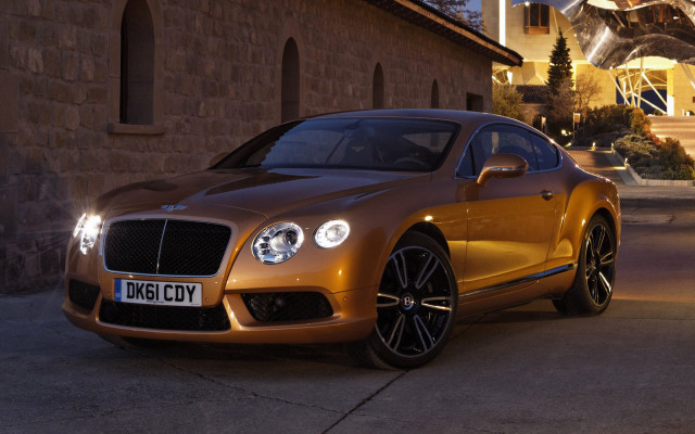 Golden bentley night lights cooper free wallpaper for desktop - medium preview image