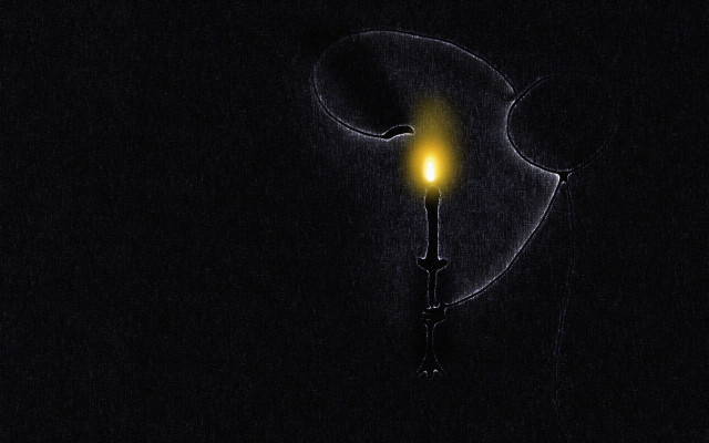 Streetlight yellow night moon aurora free wallpaper for desktop - medium preview image