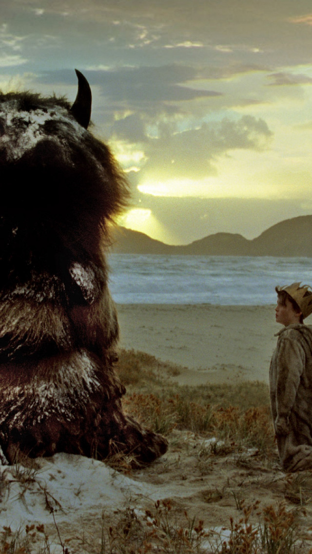 Man large animal beach ocean free wallpaper for mobile - medium preview image