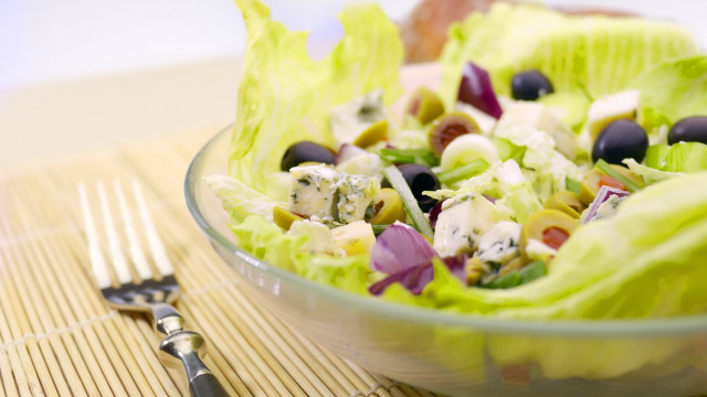 Salad olives lettuce dressing bowl #2 free wallpaper for desktop - medium preview image