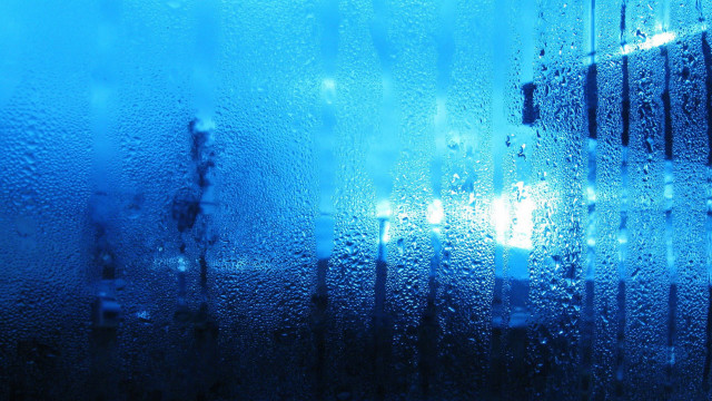 Window rain building blue light free wallpaper for desktop - medium preview image