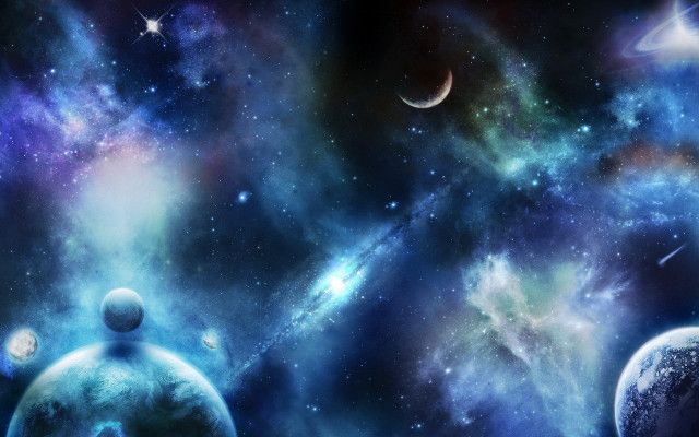 Space planet star man camera free wallpaper for desktop - medium preview image