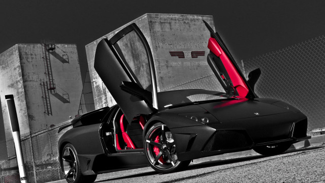 Black red sports car open #3 free wallpaper for desktop - medium preview image