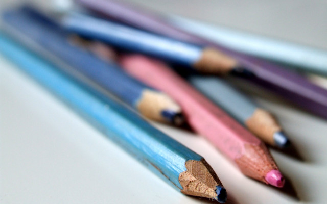 Pencils colorful blue pink childrens free wallpaper for desktop - medium preview image