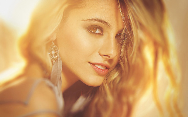 Woman long hair ears blowing free wallpaper for desktop - medium preview image