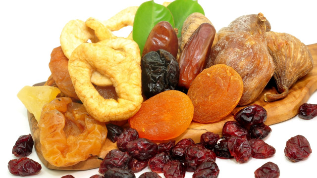 Dried fruits nuts wooden spoon free wallpaper for desktop - medium preview image