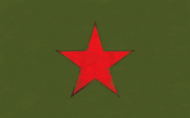 Red star green grungy constructivism free wallpaper for desktop - medium preview image