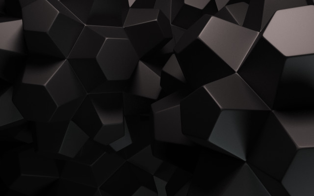 Black cubes generative ambient occlusion free wallpaper for desktop - medium preview image