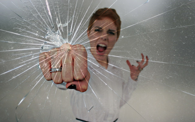 Woman ring broken glass feminist free wallpaper for desktop - medium preview image