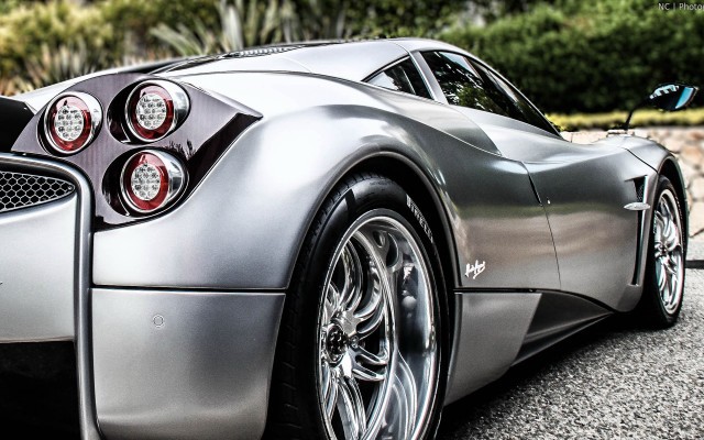 Silver sports car parked road #2 free wallpaper for desktop - medium preview image