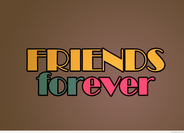 Friends forever texting brown background free wallpaper for desktop - medium preview image
