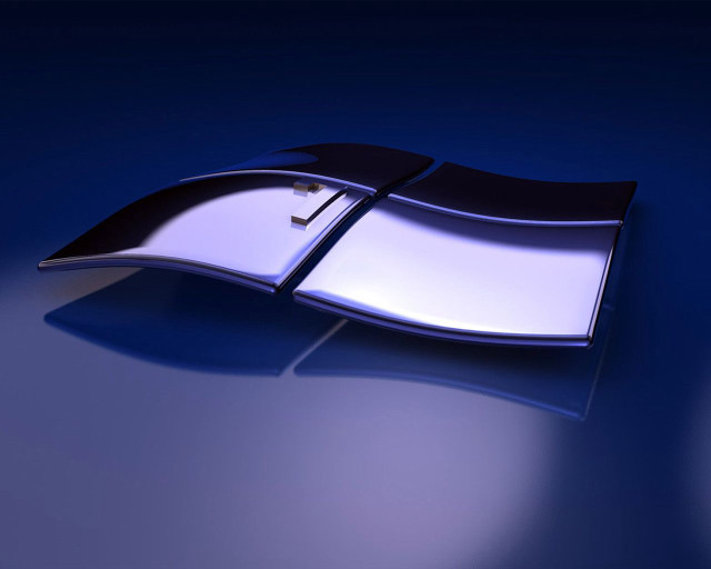 Shiny metal object blue background #5 free wallpaper for desktop - medium preview image