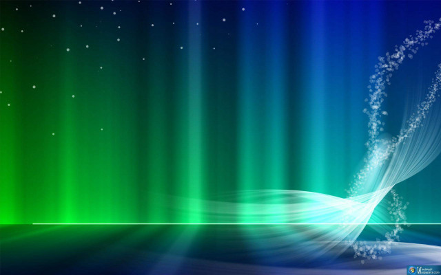 Green blue starry sky hologram free wallpaper for desktop - medium preview image