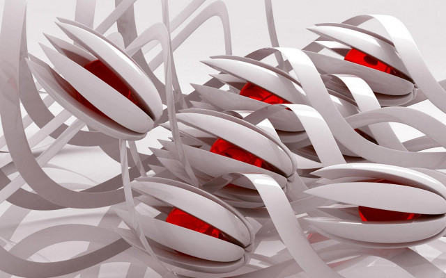 White objects red eyes white free wallpaper for desktop - medium preview image