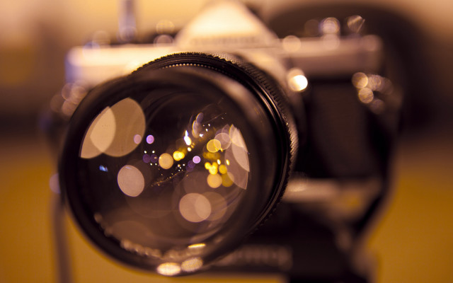 Camera lens bokeh anamorphic flare free wallpaper for desktop - medium preview image