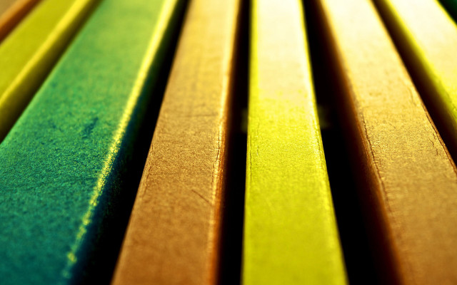 Wooden bench multicolor sides blurry free wallpaper for desktop - medium preview image
