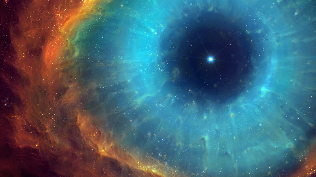 Blue eyeball star sky black free wallpaper for desktop - medium preview image