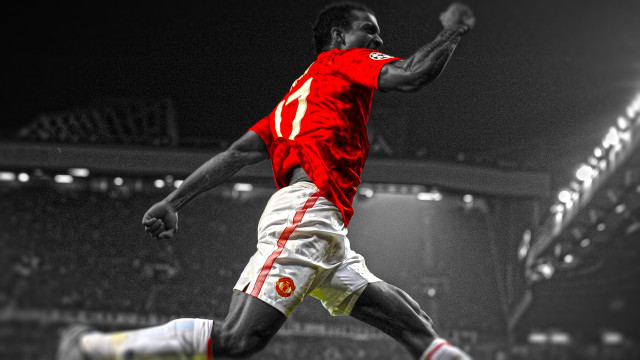 Man kicking soccer night stadium free wallpaper for desktop - medium preview image