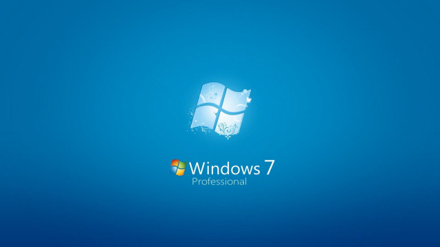 Blue background windows7 logo blue #2 free wallpaper for desktop - medium preview image