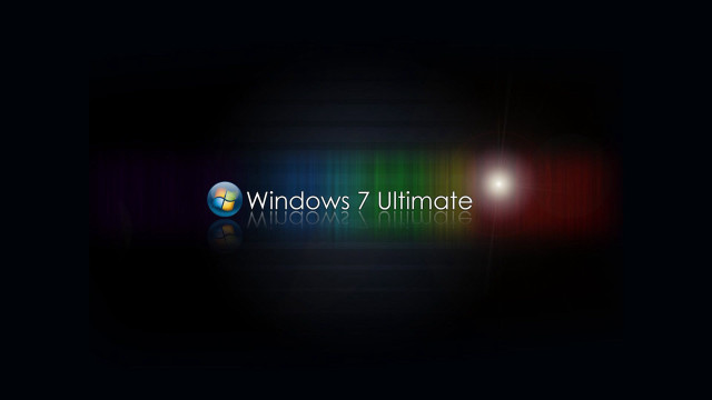 Dark background windows7 ultimate logo free wallpaper for desktop - medium preview image