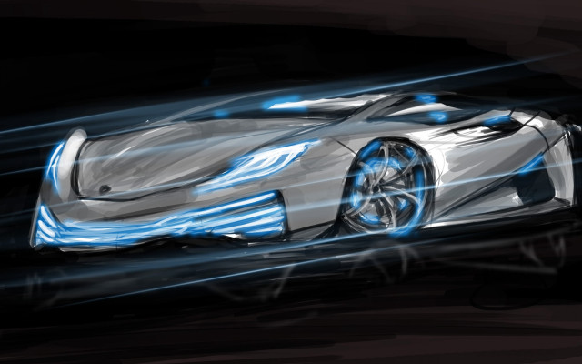 Car blue lights ai mitsu free wallpaper for desktop - medium preview image