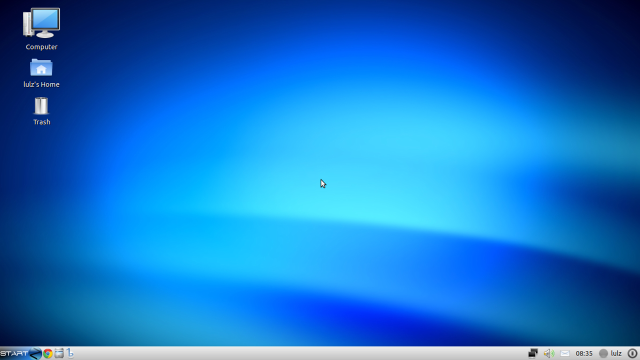 Blue background white object middle free wallpaper for desktop - medium preview image