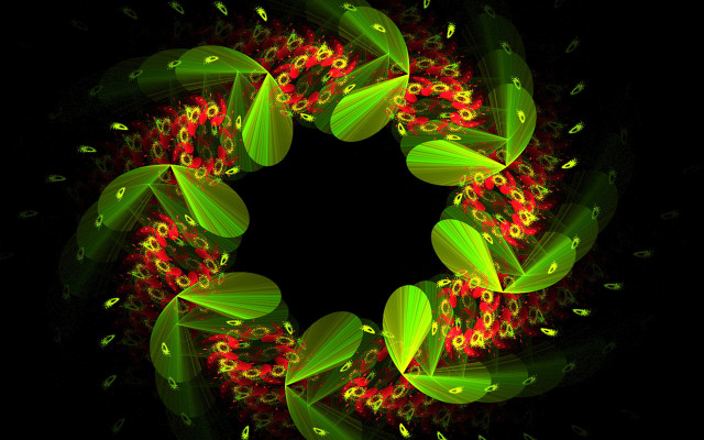 Mandelbrot fractal generative art leaf free wallpaper for desktop - medium preview image