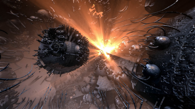 Metal light center battle destruction free wallpaper for desktop - medium preview image