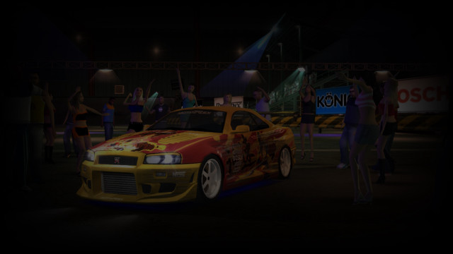 Car flames dark room people free wallpaper for desktop - medium preview image