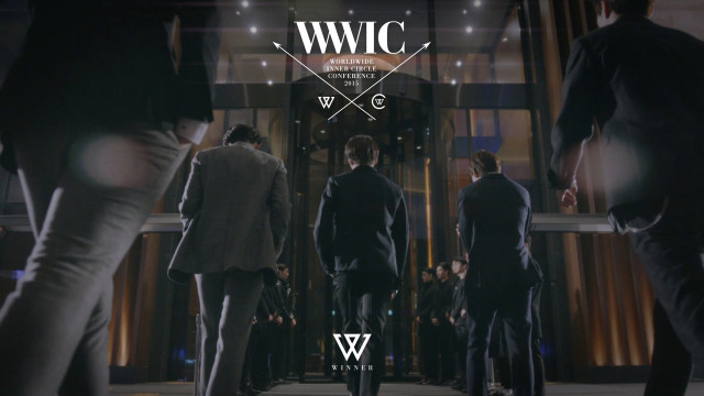 Men suits hallway wwc logo free wallpaper for desktop - medium preview image