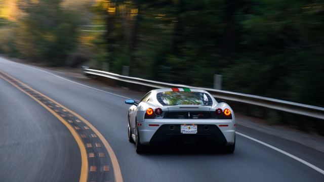 Car road trees sign motion free wallpaper for desktop - medium preview image