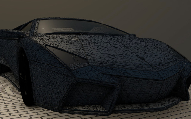 Car body on tile floor free wallpaper for desktop - medium preview image