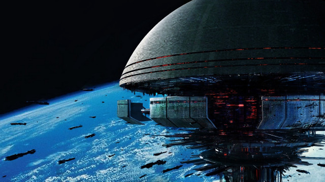 Afrofuturism earth space station city free wallpaper for desktop - medium preview image
