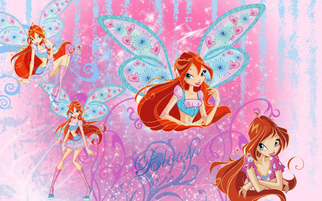 Cartoon fairy girls four different free wallpaper for desktop - medium preview image
